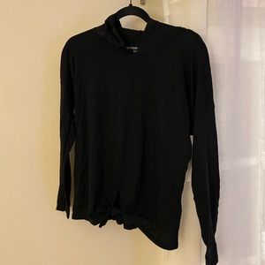 NWT Beyond Yoga Pima Cotton All About It Tied Hoodie - Black - Size S